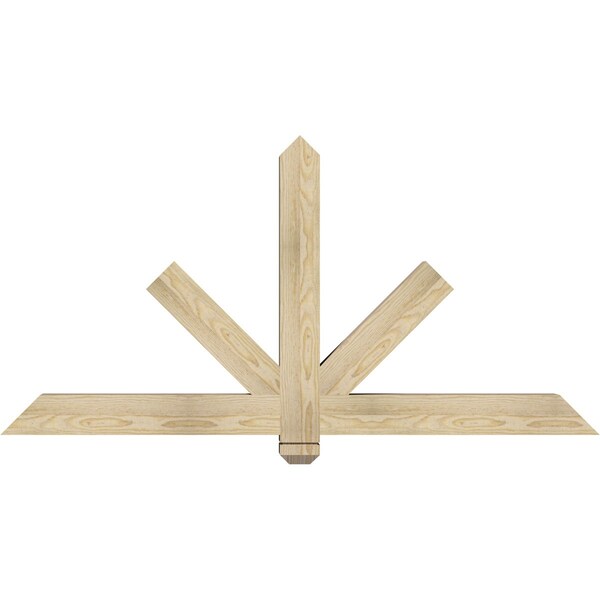 Ekena Millwork Kennewick Rough Sawn Timber Gable Bracket, Douglas Fir, 60"W x 30"H x 4"D x 4"F, 12/12 Pitch GBW060X30X0404KEN00RDF - main